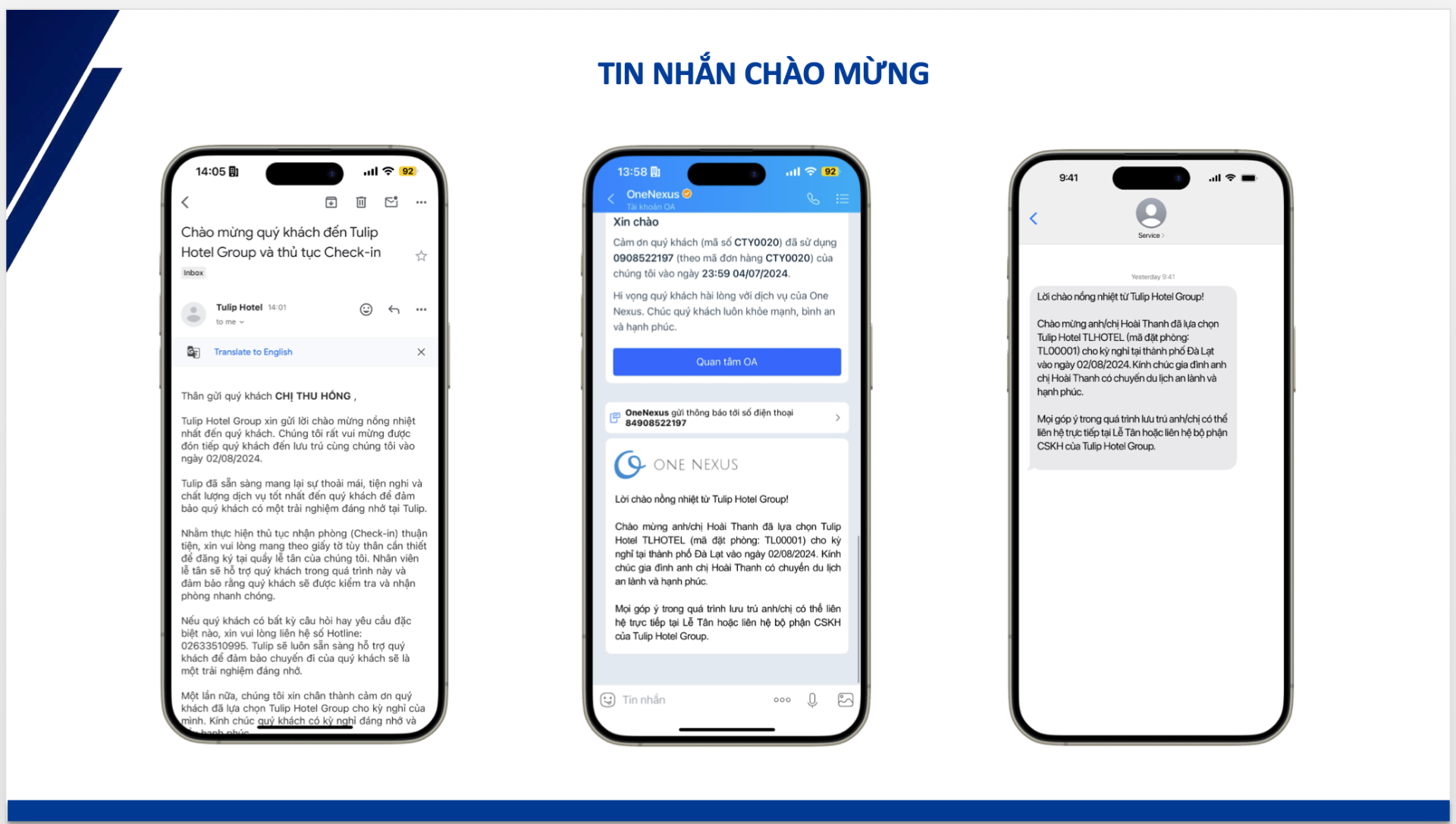 Tin nhắn chào mừng tự động